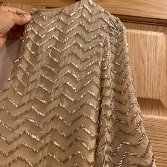 Alice+Olivia Midi Dress Nude/Silver/Gold - Picture 9 of 12